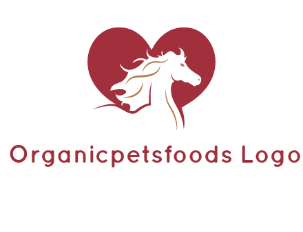 horse inside heart logo