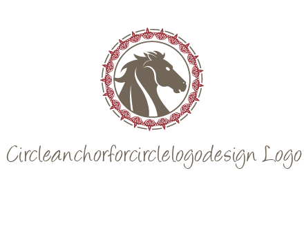 horse inside an emblem logo