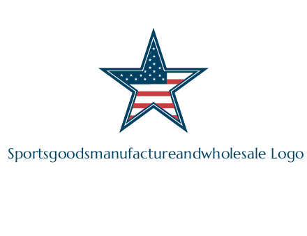 American flag in star logo