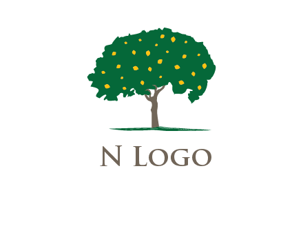 tree with fruits logo