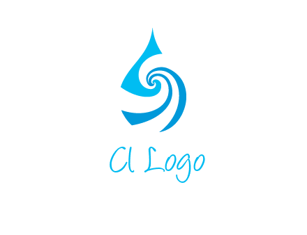 water drop cleaning logo