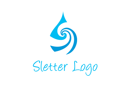 water drop cleaning logo