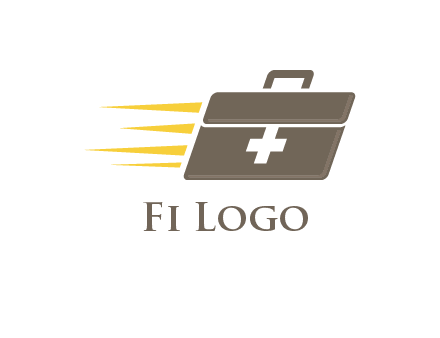 medical bag with speed lines logo