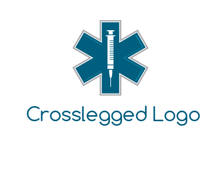 injection inside medical sign logo