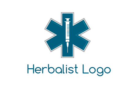 injection inside medical sign logo