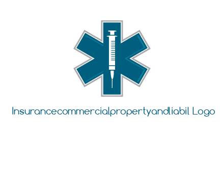 injection inside medical sign logo