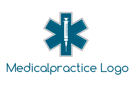 injection inside medical sign logo