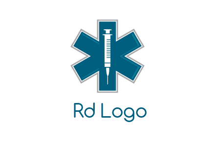 injection inside medical sign logo