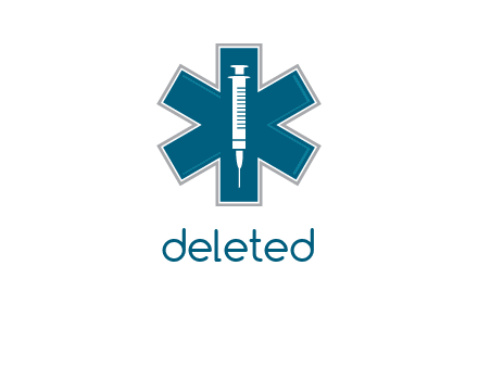 injection inside medical sign logo