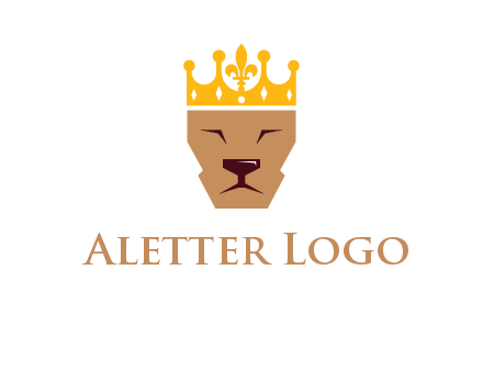 crown on lion face graphic