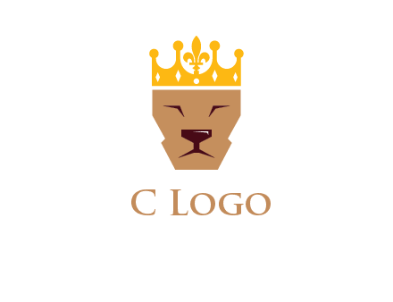 crown on lion face graphic