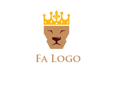 crown on lion face graphic