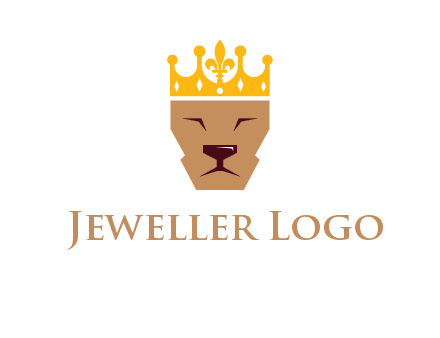 crown on lion face graphic