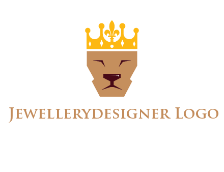 crown on lion face graphic