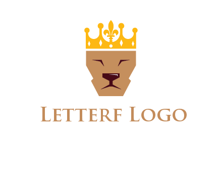 crown on lion face graphic