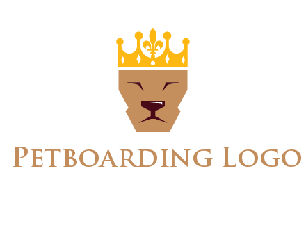 crown on lion face graphic