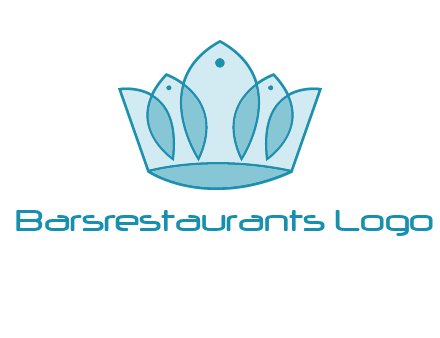 crown with abstract fish logo