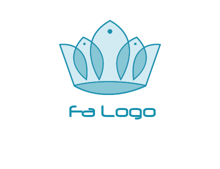 crown with abstract fish logo