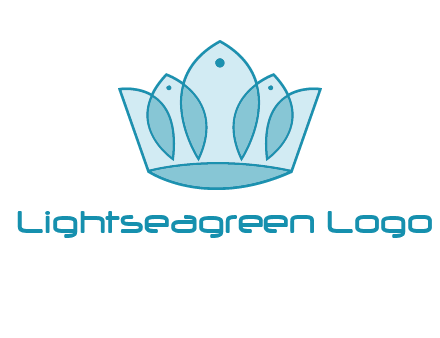 crown with abstract fish logo