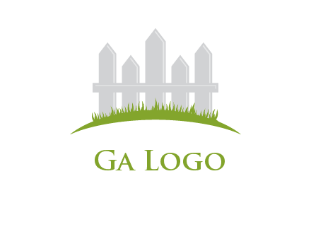 fences on grass logo