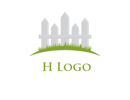 fences on grass logo