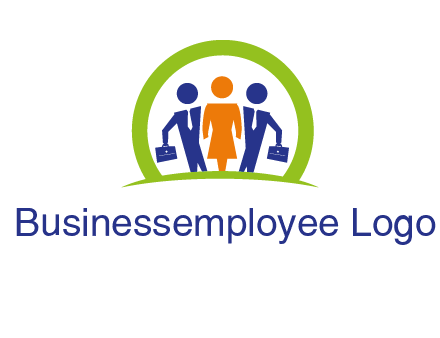 business people in circle HR logo