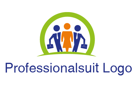 business people in circle HR logo