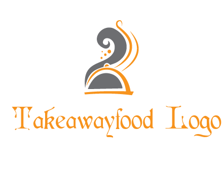 dish with swirls as smoke restaurant logo