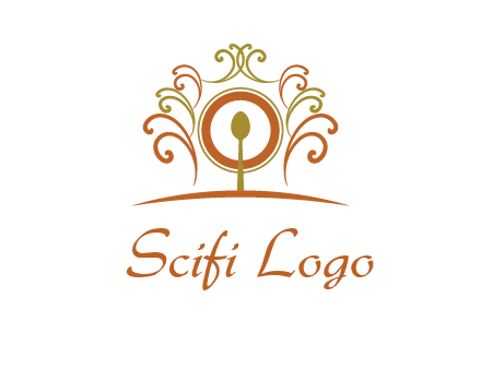 spoon on a throne chair logo