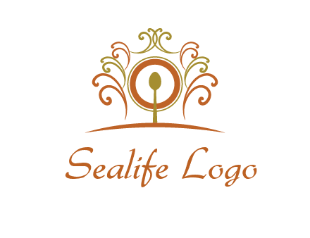 spoon on a throne chair logo