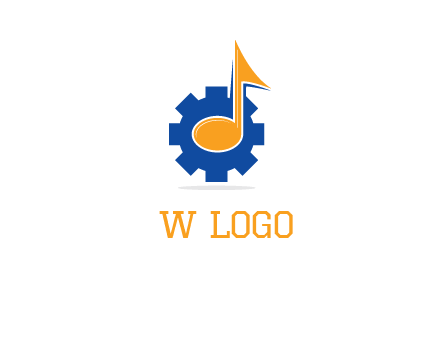 music note over gear logo