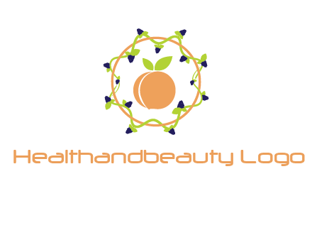 orange in circle with berries logo