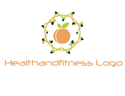 orange in circle with berries logo