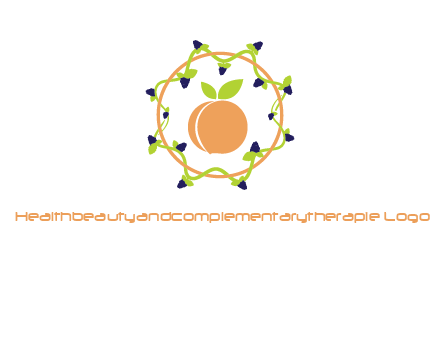 orange in circle with berries logo