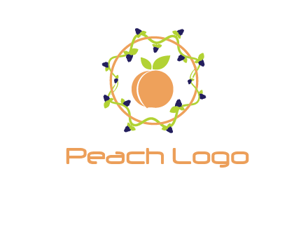 orange in circle with berries logo