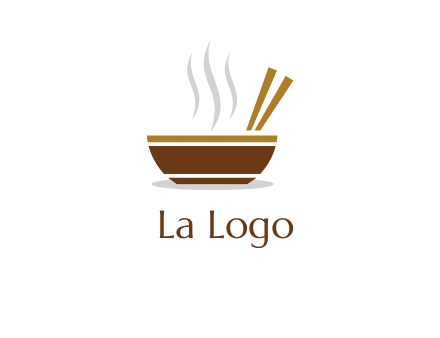 bowl and chopsticks logo