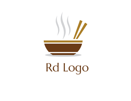 bowl and chopsticks logo