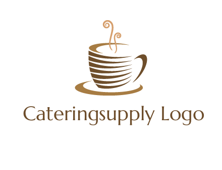 line art coffee mug logo