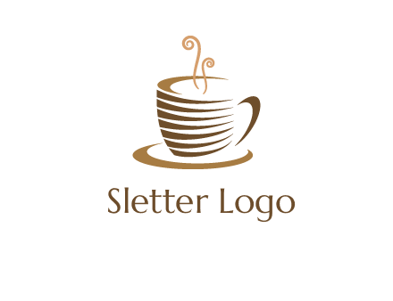 line art coffee mug logo