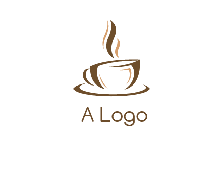 abstract coffee cup logo