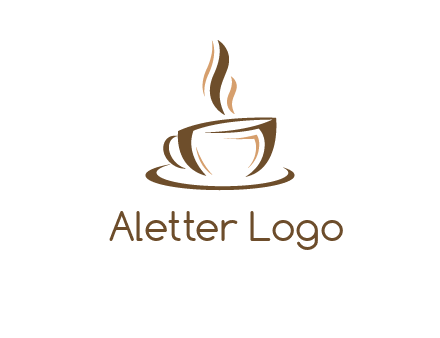 abstract coffee cup logo