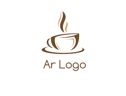 abstract coffee cup logo