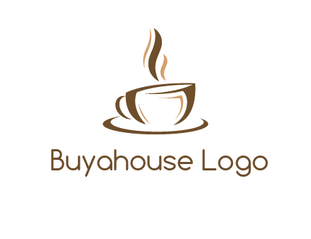 abstract coffee cup logo