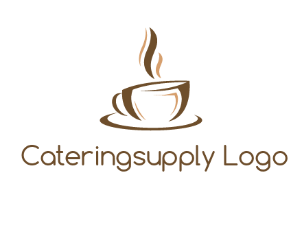 abstract coffee cup logo