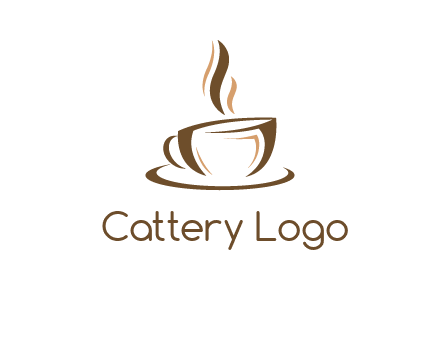 abstract coffee cup logo