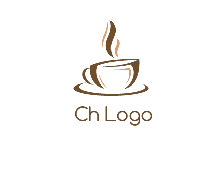 abstract coffee cup logo