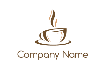 abstract coffee cup logo