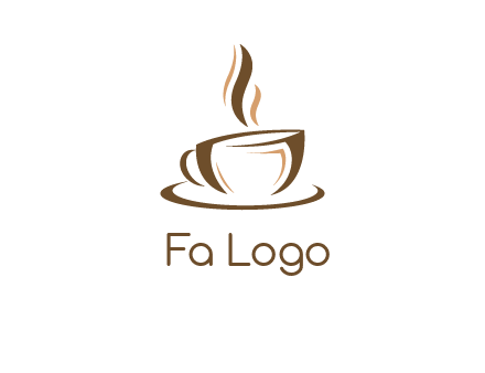 abstract coffee cup logo