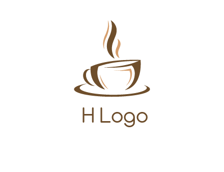 abstract coffee cup logo