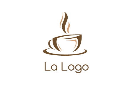 abstract coffee cup logo